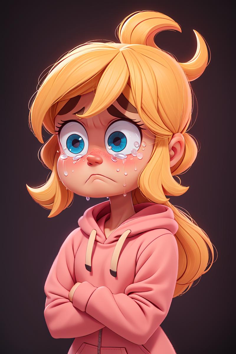 50100-2447500881-masterpiece, best quality,a sad blonde little girl with blonde hair crying with tears wearing pink hoodie, black background_.png